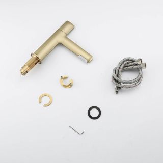 Смеситель для раковины Gappo G1052-81 золотой сатин